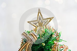 Star on Christmas tree,new year