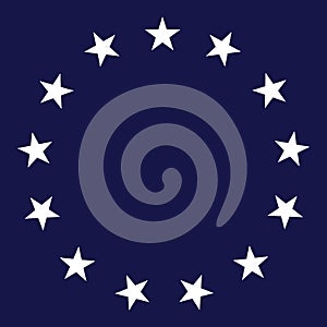 13 Star Circle Vector Illustration