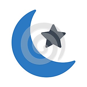 Star glyph colour vector icon