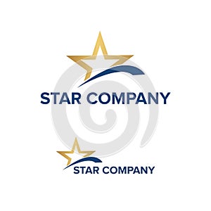 Star company logo design in vector format