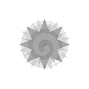 Star Compass Rose Logo Template Illustration Design. Vector EPS 10