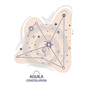 Star constellation Aguila vector illustration photo