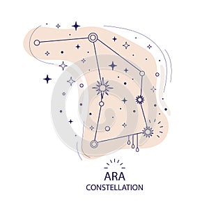 Star constellation Ara vector illustration
