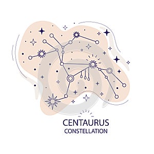 Star constellation Centaurus vector illustration