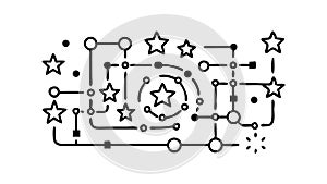 Star Constellation Network Map Vector Graphic, vector design Generative AI
