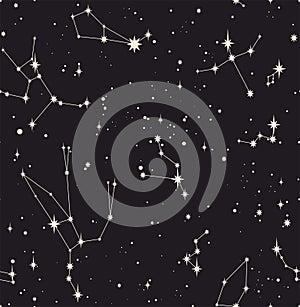 star constellation seamless vector pattern