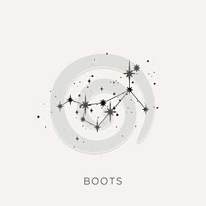 Star constellation space zodiac boots vector