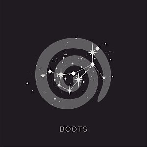 Star constellation space zodiac boots vector