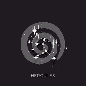 Star constellation zodiac hercules vector