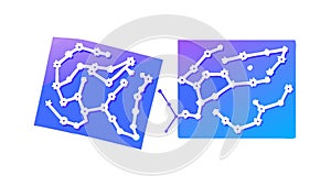 Star Constellations Sky Map Vector Art, vector design Generative AI