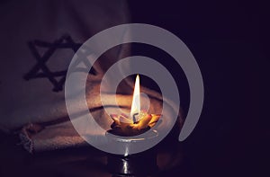 The star of David and candle stands