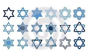 Star of David collection, for Jewish Symbol