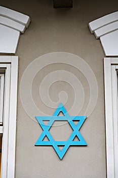 Star of David on exterior of building in Israel