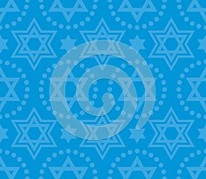 Star of David Hanukkah Seamless Background Pattern