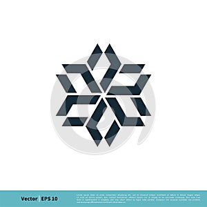 Star David Icon Vector Logo Template Illustration Design. Vector EPS 10