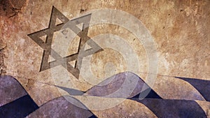 Star of David and Israel Flag Waves