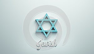 Star of David a Jews Symbol. 3D Render illustration