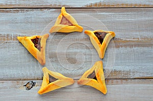 Star of David made out of Purim Cookies