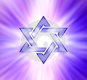 Star of David mauve Jewish