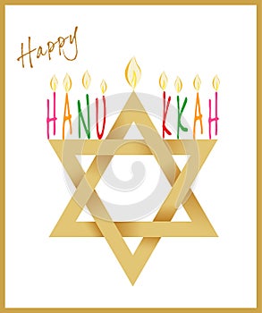 Star of David and Menorah for Hanukkah