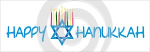 Star of David and Menorah for Hanukkah photo