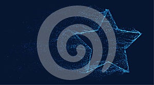 Star dissolve vector. Dust and sand wind flow
