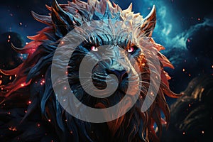 Star Dragon between nebulae and supernovae in a single constellation., generative IA