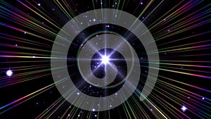 star explosion in space, star ray