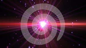 star explosion in space, star ray