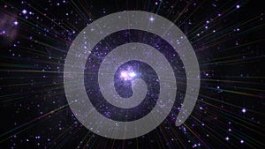 Star explosion in space, star ray