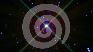 Star explosion in space, star ray