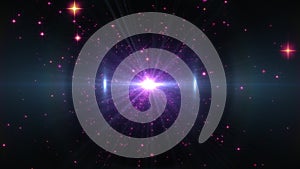 Star explosion in space, star ray