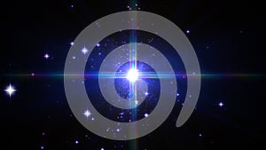 star explosion in space, star ray