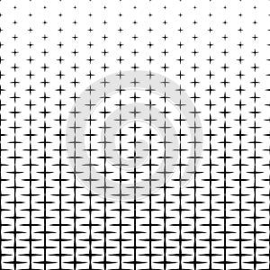 Star fade pattern. Faded halftone black spark isolated on white background. Degraded fades sparkle for design print. Fadew
