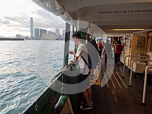 Star Ferry boat on Victoria Harbour, Hong Kong