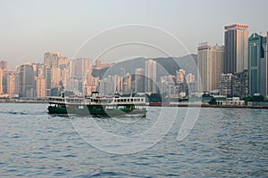 the Star Ferry with Hong Kong City Skyline 28 Nov 2004