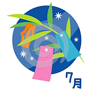 The Star Festival, traditional event `tanabata`, July in japanese