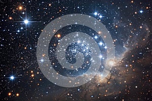 Star field in deep space photo