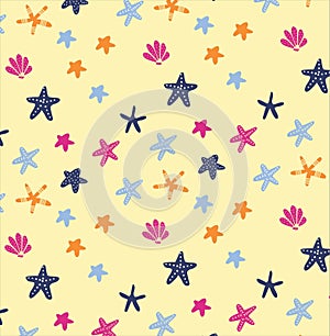 star fish all over print vector