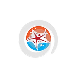 Star Fish Logo Template vector