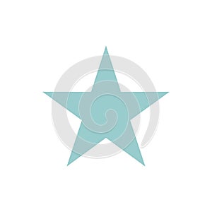 Star.Star with five rounded points Icon.Vector illustration.