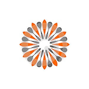 Star Flower Ornamental Sign Logo Template Illustration Design. Vector EPS 10