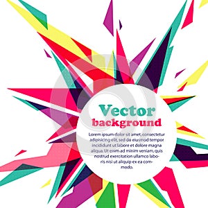 Star frame for your text. Abstract background