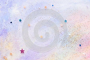 Star and glitter texture background
