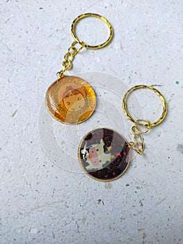 star handmade resin key chain, bag charm, craft, art