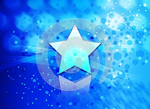 Star icon abstract light cyan blue hexagon pattern background