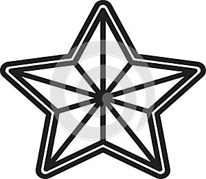 star icon with two layers black and white