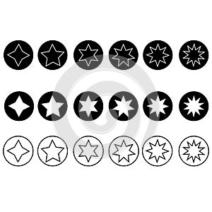 Star icon vector set. Five star illustration sign collection. rating symbol.