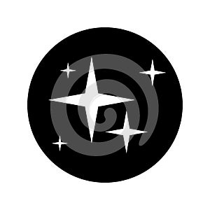 Star icon vector. Twinkling star illustration sign. Sparkles symbol. Shining burst logo.