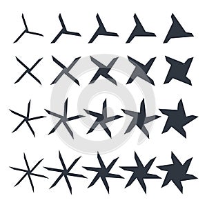 Star icons set 01